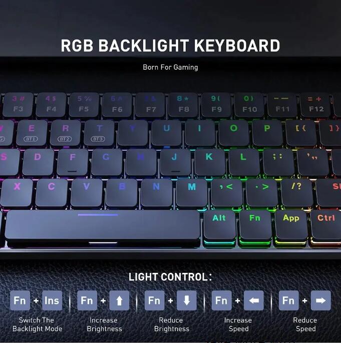 Xulu 69 Key RGB Bluetooth Keyboard - XULU