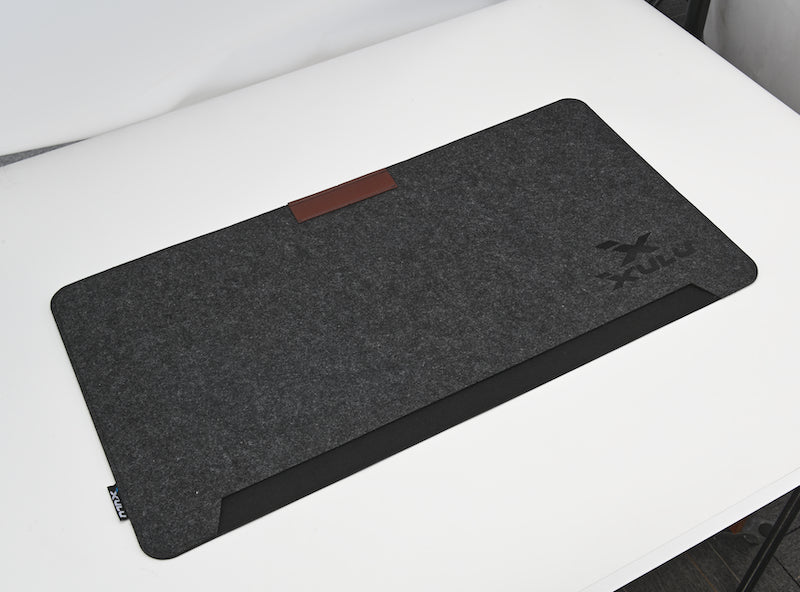 Felt Desk Pad 40''x16'', Large Table Mat for Keyboard, Desk Mat Protector  100 X 40 Cm, Felt Grey Table Pad, Computer Mat 